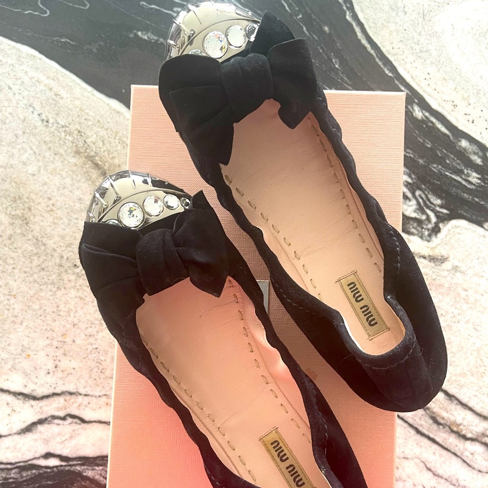 Miu Miu Calzature Donna Ballet Flats black/chrome